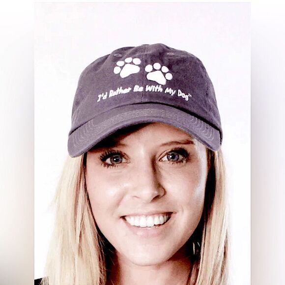 PAW PRINT BASEBALL HAT  Dog Mom Women's Embroidered Cap Baseball Cap Size- OS - Picture 1 of 12